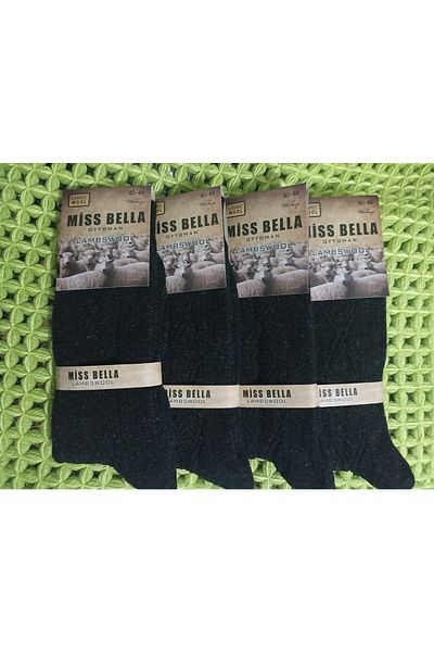 Missbella Socks Мъжки чорапи от агнешка вълна Missbella, 6 броя, зимни вълнени чорапи