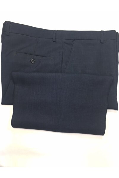 BUGİ GİYİM Erkek Kumaş Pantolon Pilesiz 50 Beden Koyu Mavi Klasik Kesim