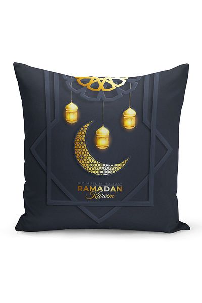 Filamente Husă de pernă cu model special Ramadan, imprimată digitală, pe două fețe