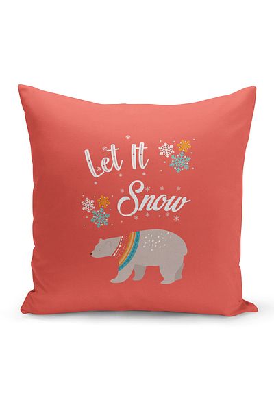 Filamente New Year Christmas Pattern Double Sided Digital Printed Throw Pillow Cover