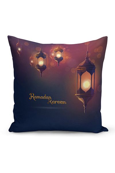 Filamente Husă de pernă cu model special Ramadan, imprimată digitală, cu două fețe