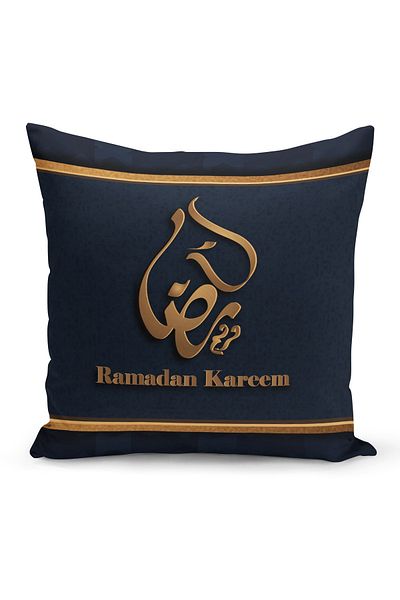 Filamente Ramadan Special Patterned Double Sided Digital Printed Throw Pillow Cover