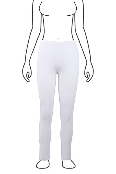 BSM Women's White Modal Cotton Soft Long Tights