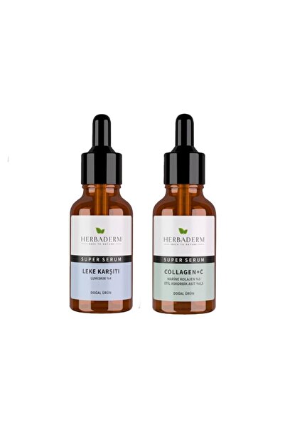 Herbaderm Super Serum Leke Karşıtı 30 ml Ve Collagen+c 30 ml