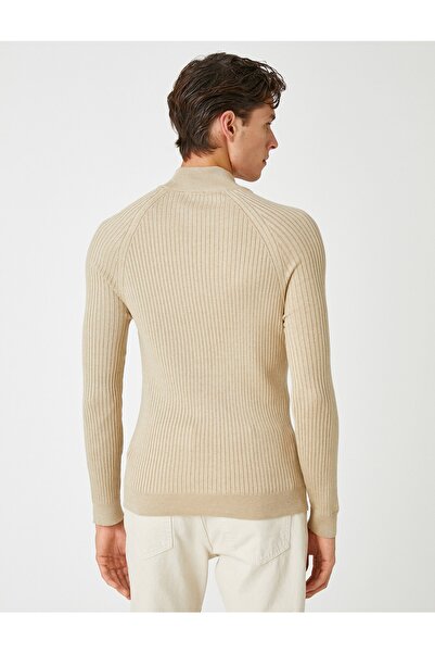 Koton Basic-Strickpullover mit halbem Rollkragen