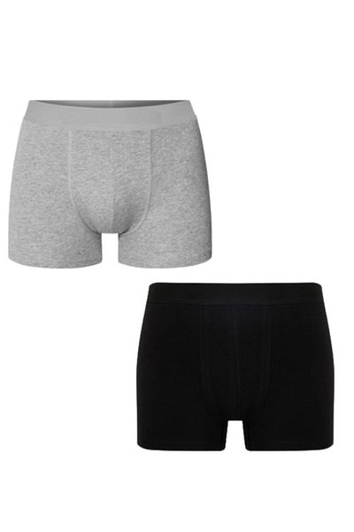FF FİT FORM GİYİM Ανδρικά Boxer Μαύρο και Γκρι 2 Πακ