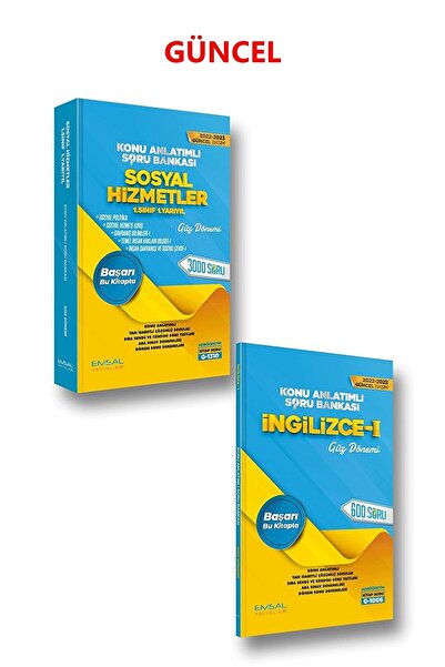 Emsal Yayınları Aöf Sosyal Hizmetler 1. Sınıf 1. Yarıyıl Güz Dönemigüncel Baskı
