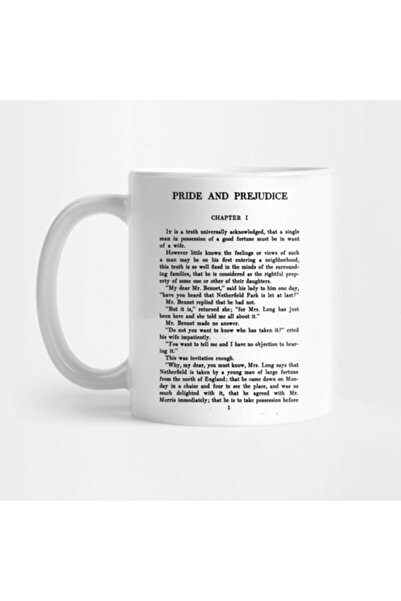 Öz Kupa Pride And Prejudice Jane Austen First Page Kupa