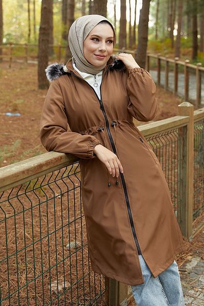 InStyle 4601 Bunda s fleecem uvnitř odolná proti dešti - Tan