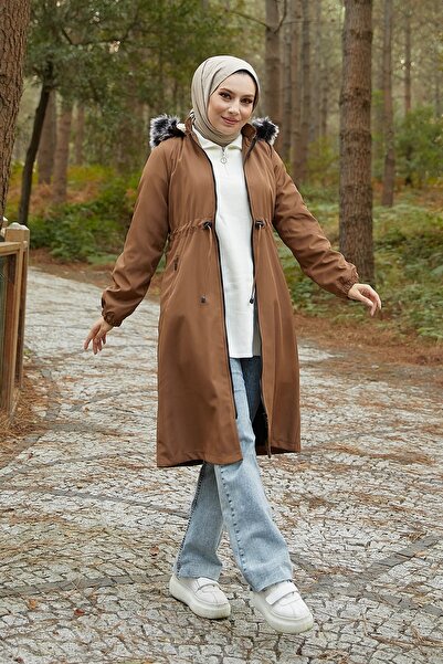 InStyle 4601 Bunda s fleecem uvnitř odolná proti dešti - Tan