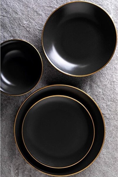 Aryıldız Yemek Takımı 24 Parça Black Bakır Ar11198