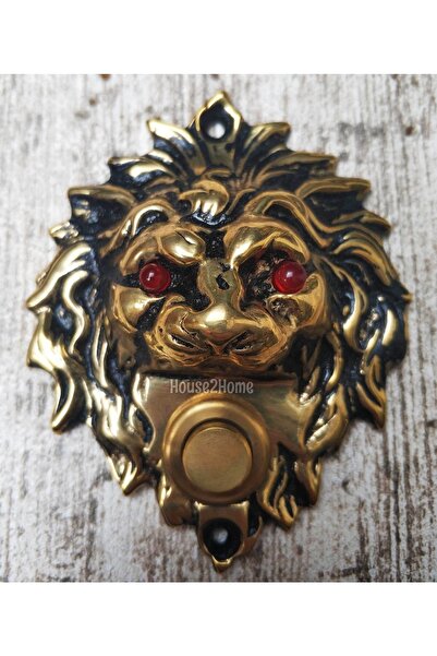 HOUSE2HOME El Yapımı Pirinç Aslan Kapı Zili