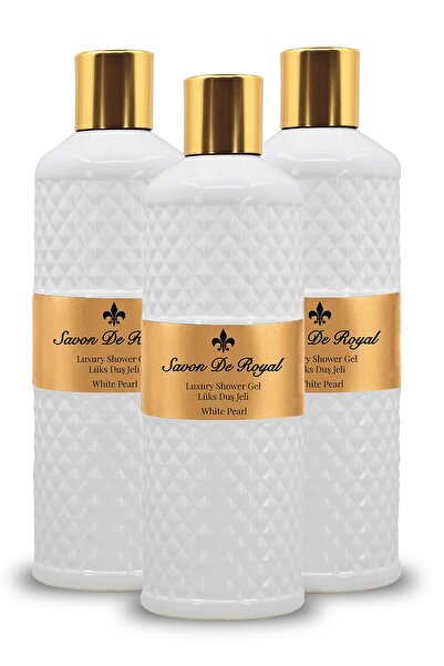 Savon De Royal Luxury Vegan Duş Jeli White Pearl 500 ml 3 Adet, Misk, Vanilya