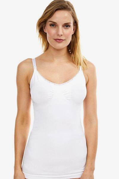 AYYILDIZ 1658 White Breastfeeding Tank
