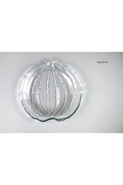 HERITAGE Şeffaf Cam Bal Kabağı Servis Tabağı Şeffaf 22 Cm