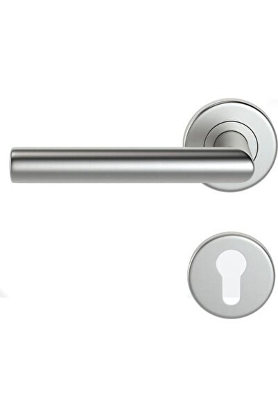 İstanbul E-Hırdavat L Kol Paslanmaz Rozetli Sol El Ile Açılır Yale Çelik Kapı Kolu Tek Yön 1 Adet