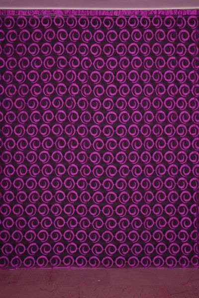 AKÇA TEKSTİL Vakko Fuchsia Planted Rope Curtain - Double Color, Ready Buttons, 300*270 cm