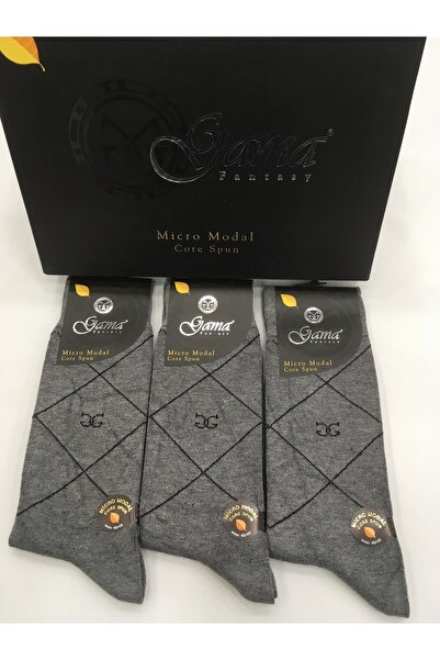 Gama Çorap 3 пари чоловічих зимових шкарпеток з мікромодалу, 100% натурального матеріалу, без нейлону, з візерунком