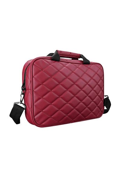 ADDISON 300111   15" Claret Red Notebook Bag - Diamond Pattern