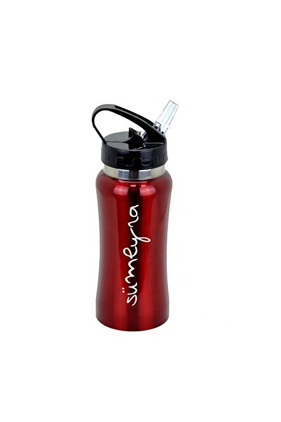 PİGADO Isme Kişiye Özel Pipetli Çelik Matara Suluk 500 ml