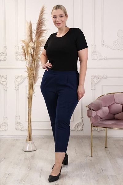 LİKAPA Classic Comfortable Stylish High Waist Slim Leg Lycra Trousers with Elastic Waist