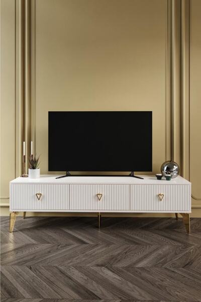 mapahomeliving 180 Cm Zeugma Mdf Mebran Kapak Ekru Gold
