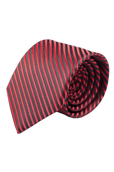 Esgue 7.5 cm Red and Black Striped Tie
