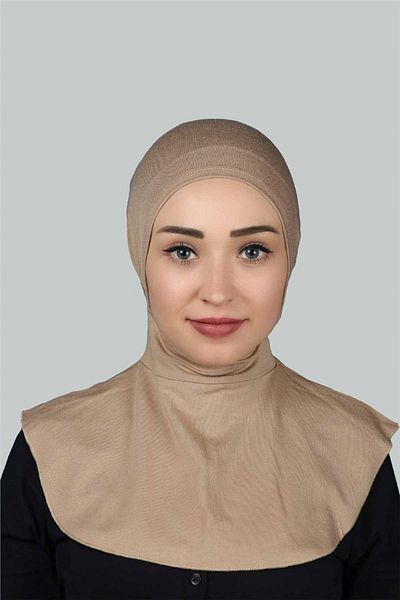 Altobeh حجاب نسائي عملي مع طوق للرقبة - بونيه رياضي - بيج داكن