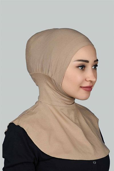 Altobeh حجاب نسائي عملي مع طوق للرقبة - بونيه رياضي - بيج داكن