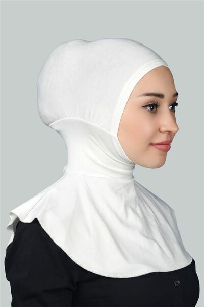 Altobeh Women's Hijab Practical Neck Collar Hijab - Sportsman Bonnet - Ecru