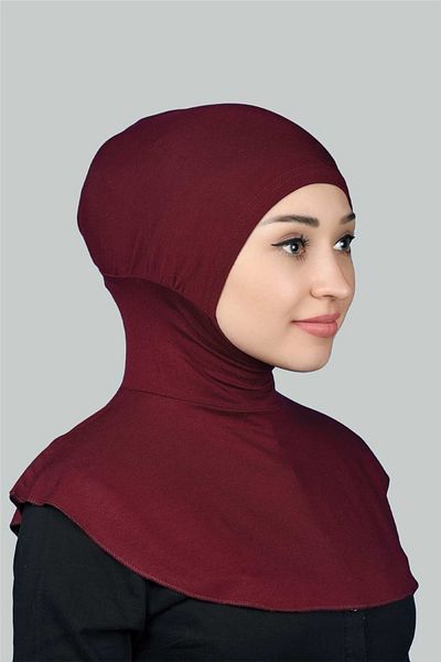 Altobeh حجاب نسائي مع طوق رقبة عملي حجاب - بونيه رياضي - عنابي