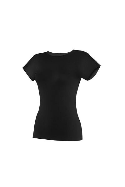 YILDIZ 6 Pieces Lycra Short Sleeve T-shirt Undershirt Black 2141