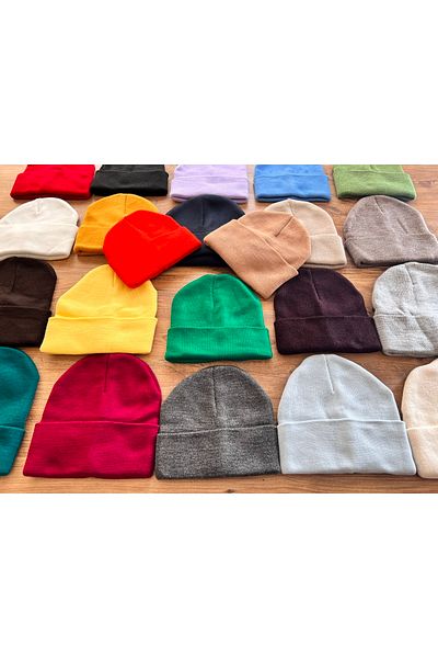 ROZA ACCESSORIES Basic Beanie Unisex Beige