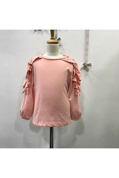 Çikoby Girl's Ruffle Sleeve T-Shirt