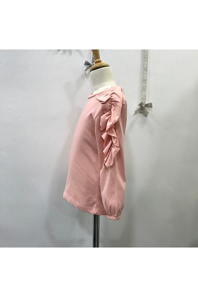 Çikoby Girl's Ruffle Sleeve T-Shirt
