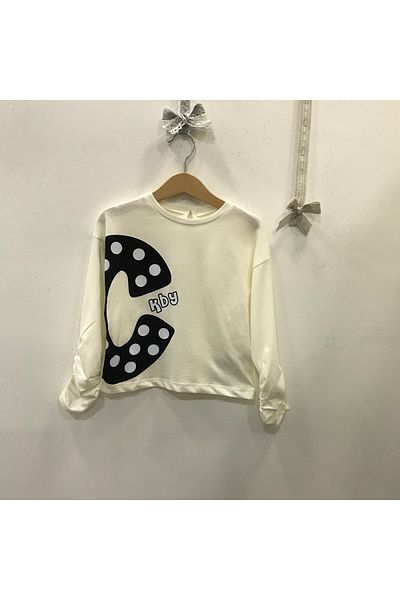 Çikoby Girl's T-Shirt with Elastic Sleeves