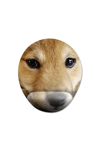 Pixxa Shiba Inu - موديل لوحة ماوس مدعوم بالكاحل للكلاب - 2 بيضاوي