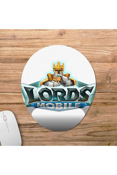 Pixxa موديل لوحة ماوس Lords Mobile مع مسند للمعصم - 1 بيضاوي