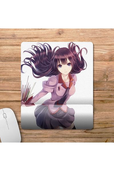 Pixxa Monogatari - موديل لوحة الماوس Senjougahara Hitagi مع دعم للمعصم - 3