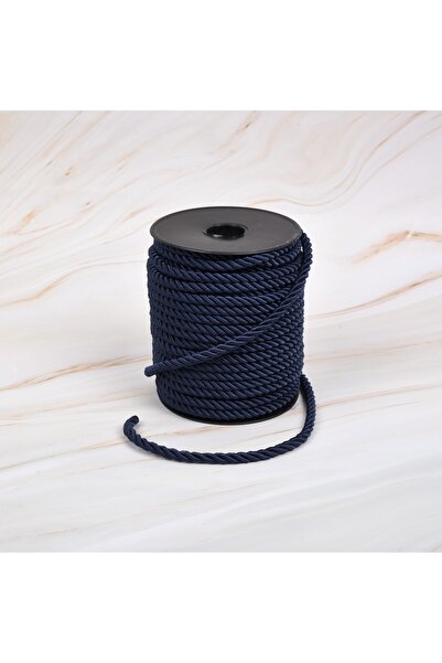 myrope Bükümlü Kordon 50 Metre Halat Ip 6mm Renge Renk Lacivert Renk