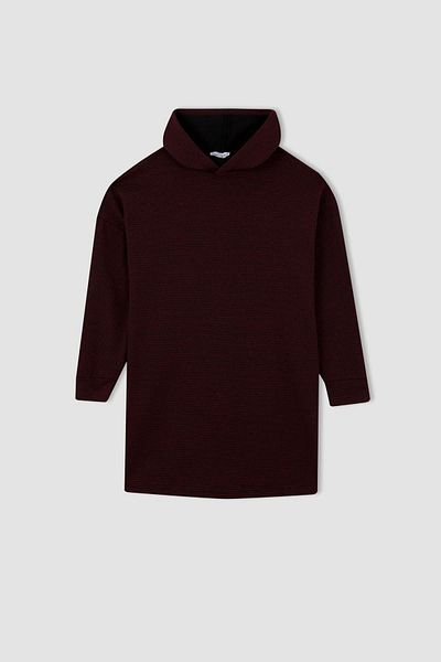 DeFacto Sweatshirt-Tunika mit Kapuze und langen Ärmeln in normaler Passform Z8255az22au