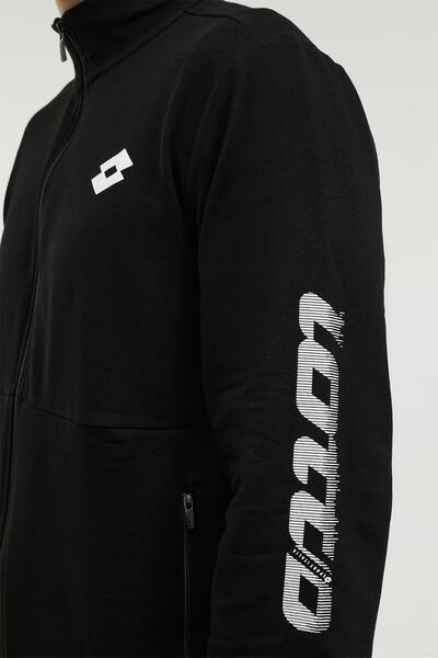 Lotto M-lot45 Stone Full Zıp Ho Siyah Erkek Eşofman Üstü