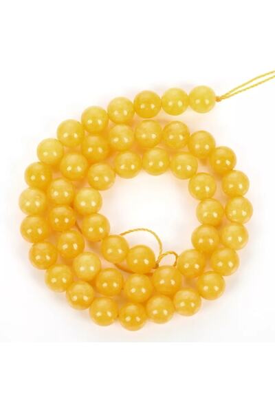 RLX BUJİTERİ سلسلة حجر طبيعي من الكوارتز الأصفر مقاس 8 مم