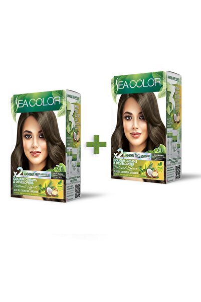 Sea Color 2'li Natural Effect Set Boya Amonyaksız 7.11 Yoğun Küllü Kumral
