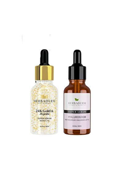 Herbaderm Super Serum 24k Gold & Peptide 30 Ml Ve Hyaluronık 30 Ml