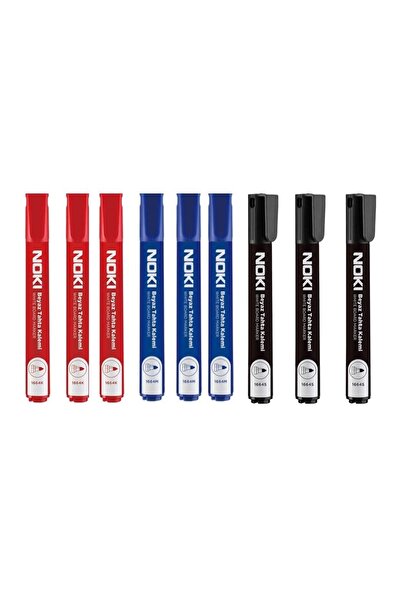 Noki Tahta Kalemi 9 Adet 3 Mavi 3 Siyah 3 Kırmızı