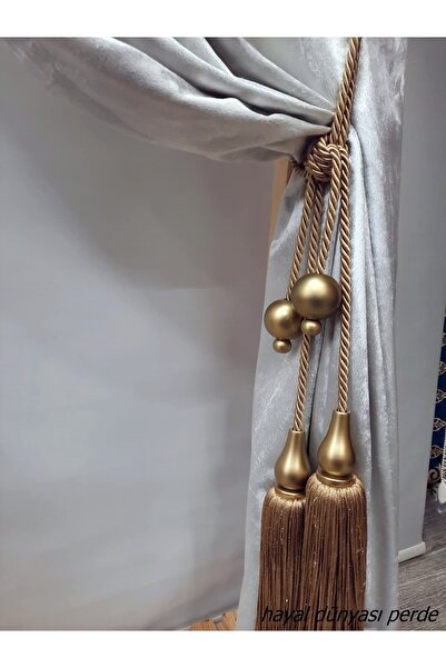 Hayal Dünyası Perde Aksesuarları Özel Yapım Perde Toplayıcı Ahşap Renso Braço...