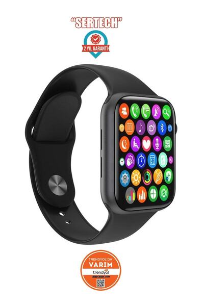 REKOR ELEKTRONİK AVM Smart Watch Watch 7 S Series Unisex Siyah Ateş Ve Kalp H...