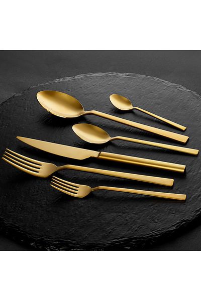 Amboss Lumix Gold Matt - 72 Piece Fork Spoon Knife Set
