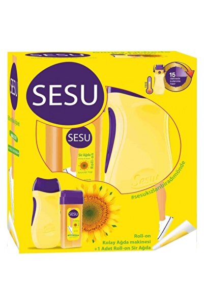 Sesu Roll-on Makineli Ağda Seti Sarı Ayçiçek Normal Ciltler